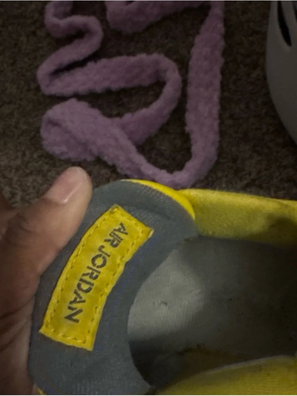 Jordan Yellow and Gray Retro Sneakers